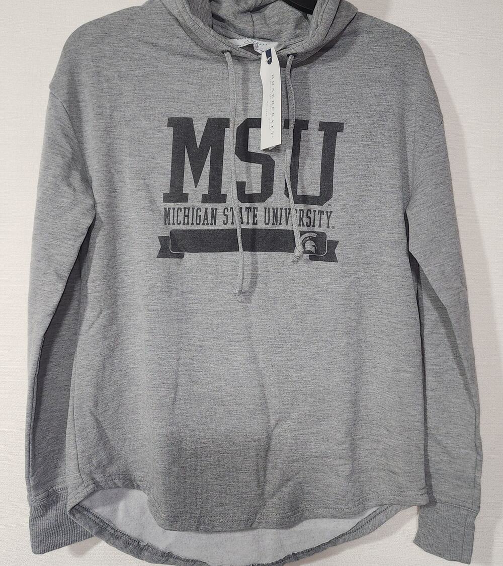 MSU Michigan state university women's XS gray hoodie
